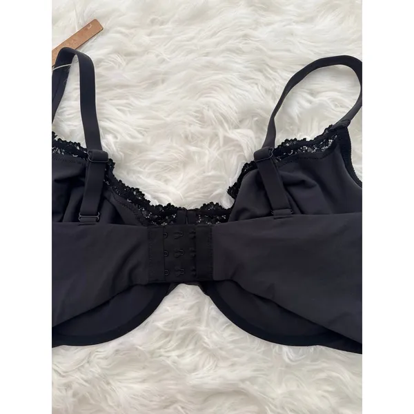 Skims Fits Everybody Lace Demi Underwire Bra Onyx Size 40H - Image 7