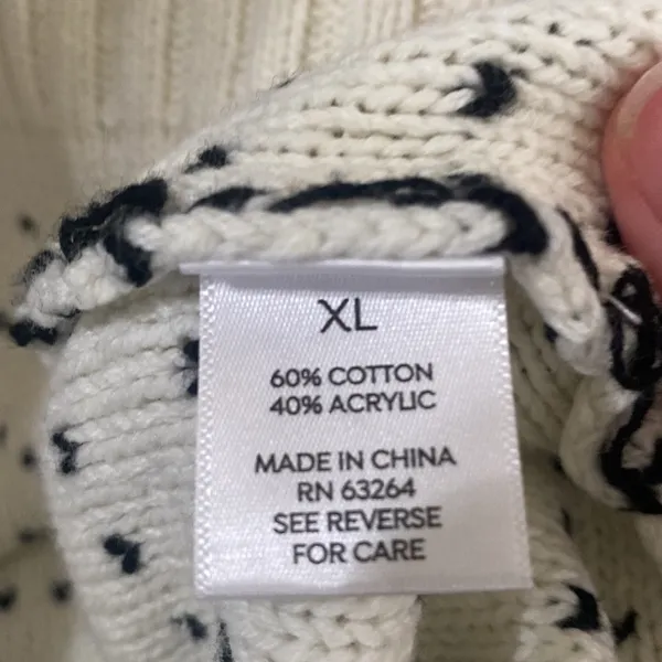 Westport Dressbarn chunky knit v-neck stitch detailed oversized sweater size XL - Image 14