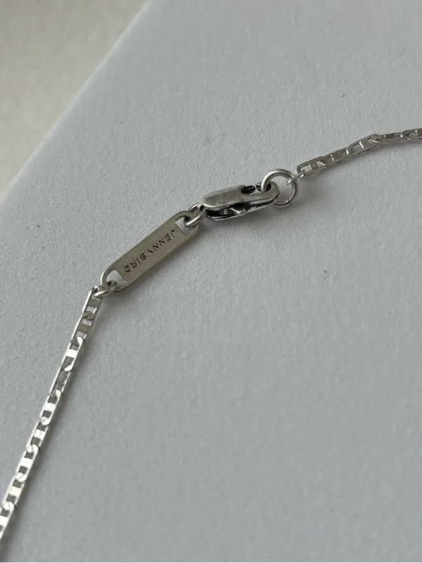 NWOT Jenny Bird Two-Tone Silver Chain Necklace with Gold Pendant Charm - Image 5