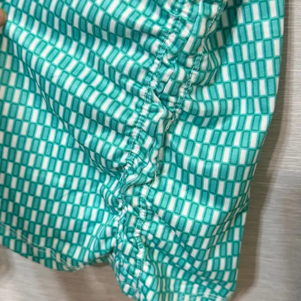 Stella Parker Sport Teal White Geometric Quarter Zip Pullover Mesh Venting L - Image 5