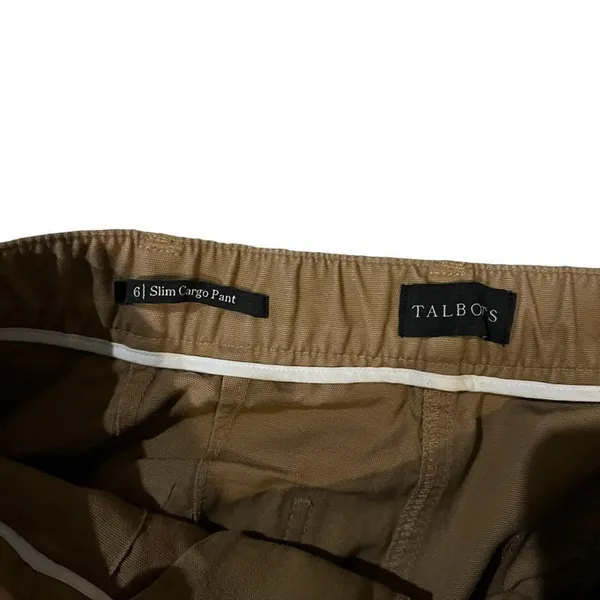 Talbots Cargo Pants Womens‎ Size 6 Beige Khaki Slim Straight Leg Utility - Image 6