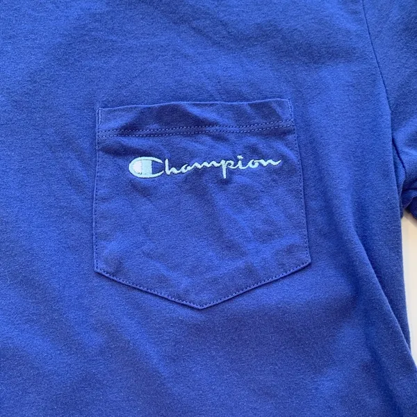 Champion Women’s Small Periwinkle Blue Pocket Tee Nightshirt Sleep Shirt - Image 3