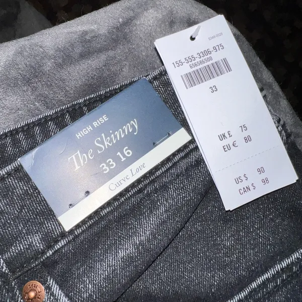 Abercrombie & Fitch Curve Love High Rise Skinny Jean in Black Size 16 (33) - Image 10