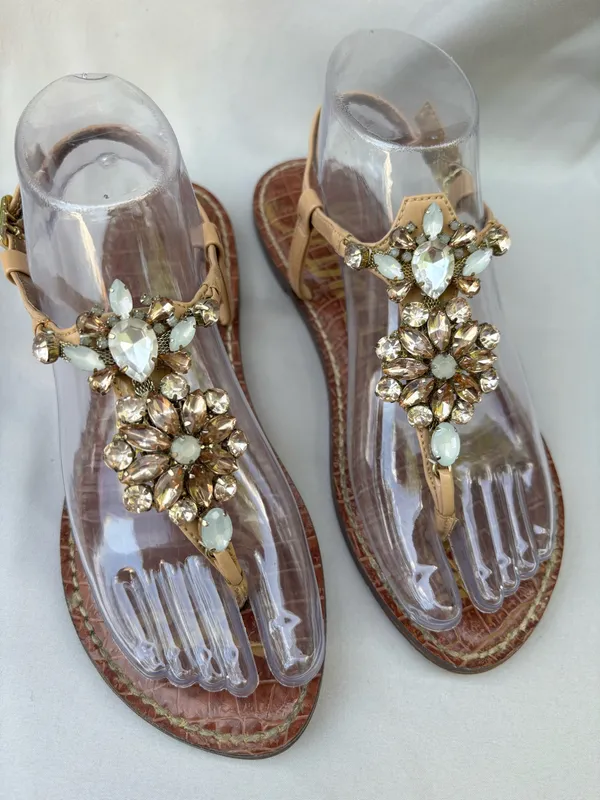 Sam Edelman Grayson Embellished Thong Sandal Size 7.5 M - Image 2