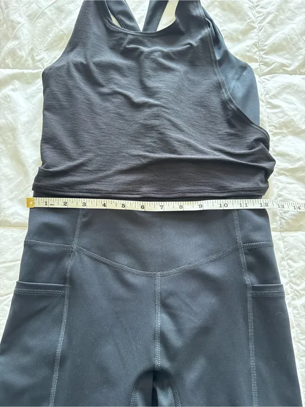 Free People Black Racerback Runner Runsie Athletic Onesie Romper XS NWOT - Image 4