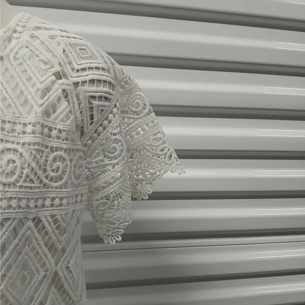 Madewell Embroidered Lace Dress Size 6 White Bridal Shower Wedding Party Fairy - Image 7