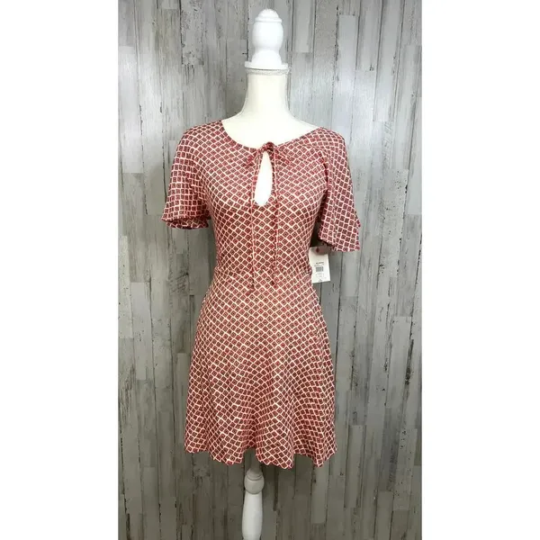 NWT Billabong Tomorrows End Mini Dress Women's XS Geometric‎ Boho Summer Casual - Image 3