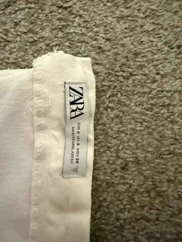 ZARA White Denim Dress Mini - Image 2