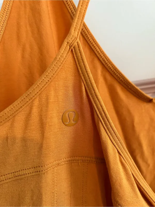 Lululemon Modal Silk Yoga Tank Top Mustard Yellow Size M / 8 - Image 5