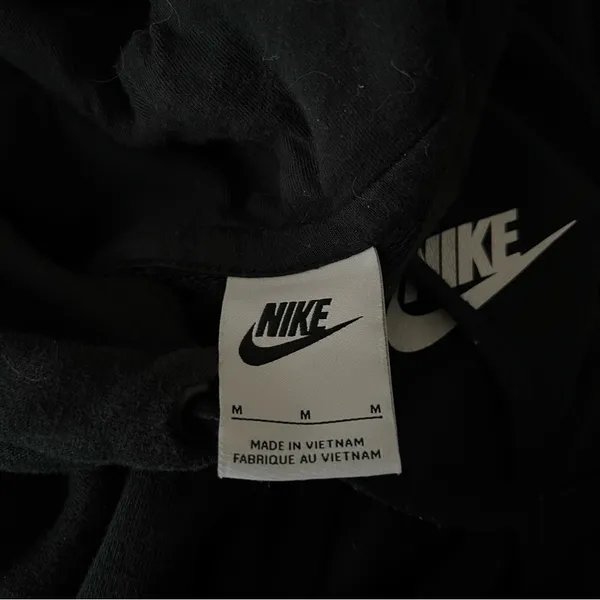 NIKE Navy Blue Hoodie High Low Boxy Cropped Fit Side Slits Womens Size Small - Image 6