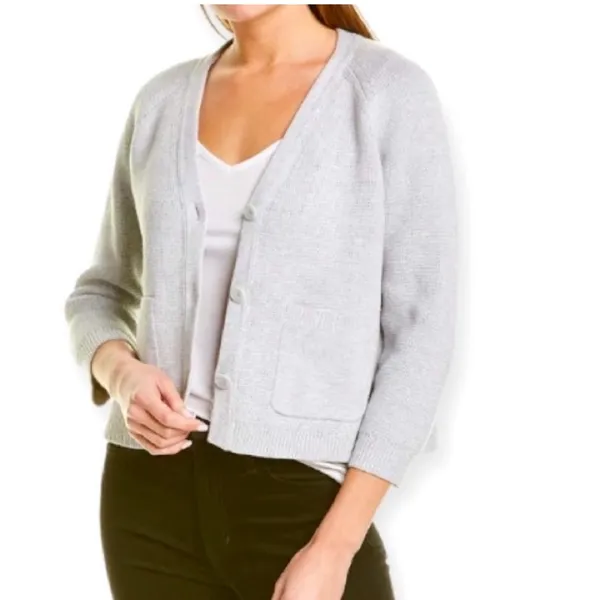 J.Crew: V-neck Cardigan Sweater Black size Medium - Image 3
