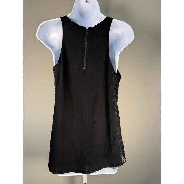 Alice + Olivia Lindsay Lace Side‎ Tank Black Sleeveless Boho Chic XS - Image 4