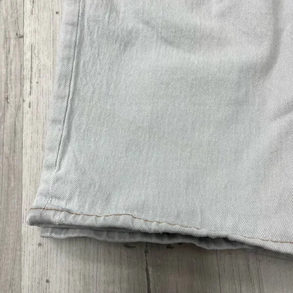 Madewell The Perfect Vintage Wide Leg Light Wash Crop Jeans Flaws 24 - Image 5