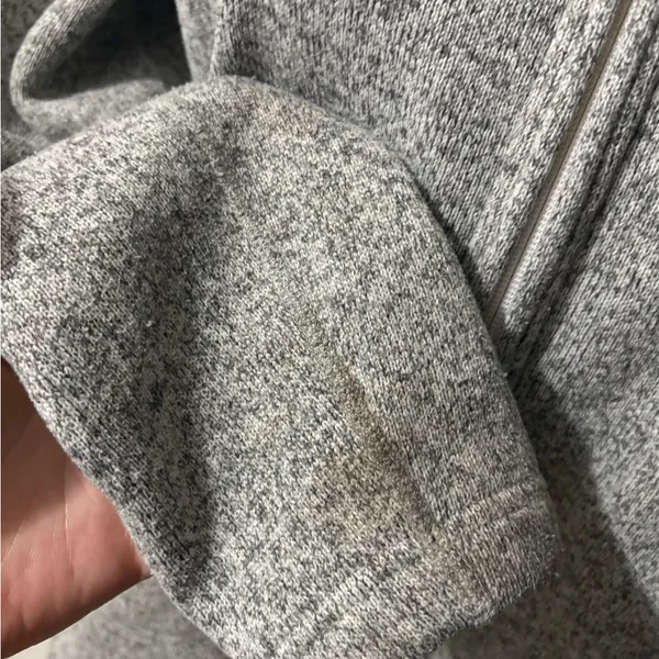 The North Face Heathered Gray Zip-Up Jacket - Image 4
