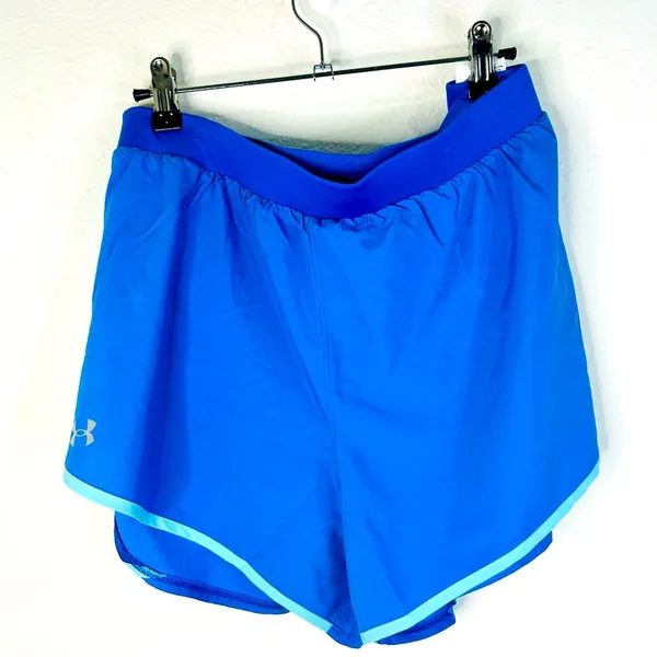 Under Armour Blue Athletic Running Shorts XXL Lined Stretch Waist 3.5” Inseam - Image 4