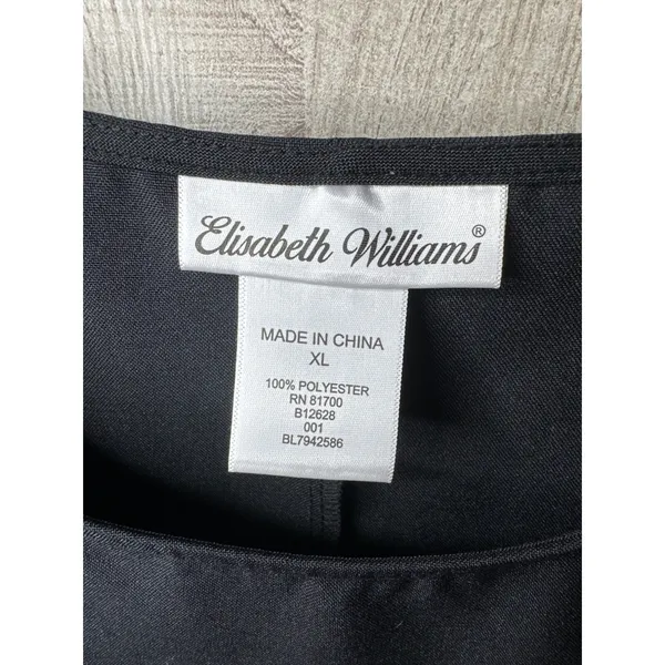 Elisabeth Williams Womens XL Black Sleeveless Shell Scoop Neck Blouse Tank Top - Image 4