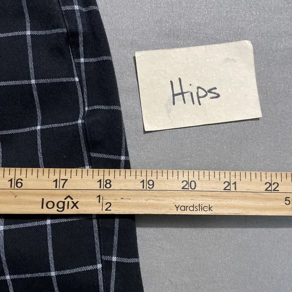Old Navy Pixie High Rise Ankle Pant Size 10 Black Windowpane Plaid Preppy Office - Image 10
