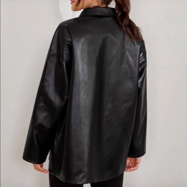 SheIn Faux Leather Jacket - Image 3