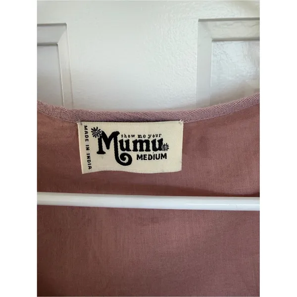 Show Me Your Mumu Romina Tunic Dress Mauve Boho Bell Sleeve Medium‎ - Image 4