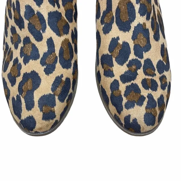 Old Navy NEW Size 8 Faux-Suede Tulip-Cutout Leopard Booties Chic Animal Print - Image 3