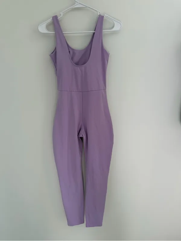 Girlfriend Collective- Lilac Scoop Unitard - Image 4