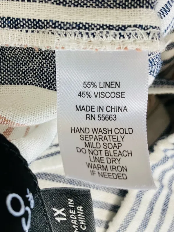 JONES & CO Cropped Linen Pants White Size 1X - Image 5