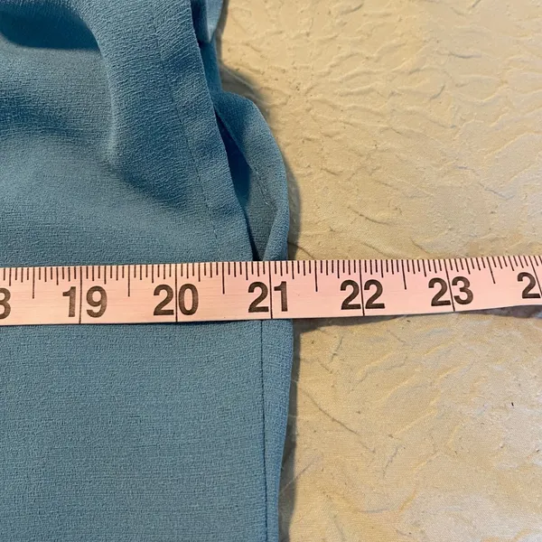 Prologue Women's Dress Size‎ Small Blue V Neck Midi Cap Sleeve Casual - Image 7