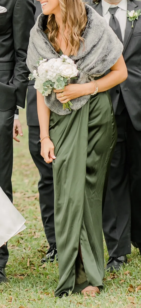 Dark Green Bridesmaids Dress - Image 4