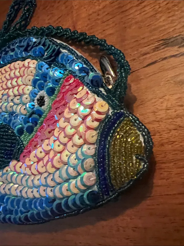 Maui by design tropical Sequin Fish Mini Crossbody Bag in Multicolor - Image 8