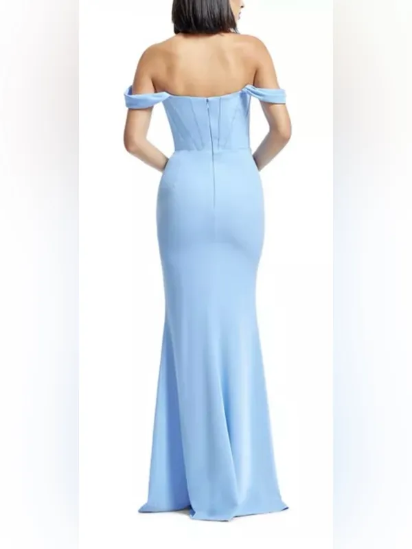 Dress the Population Periwinkle Blue ‘Melania’ Off the Shoulder Dress, Size XXL - Image 6