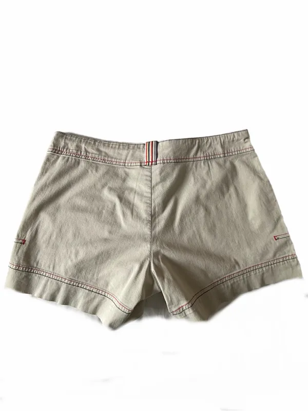 NIKE Khaki/Beige Utility Shorts with Contrast Stitch & Drawstring Stretch Medium - Image 4