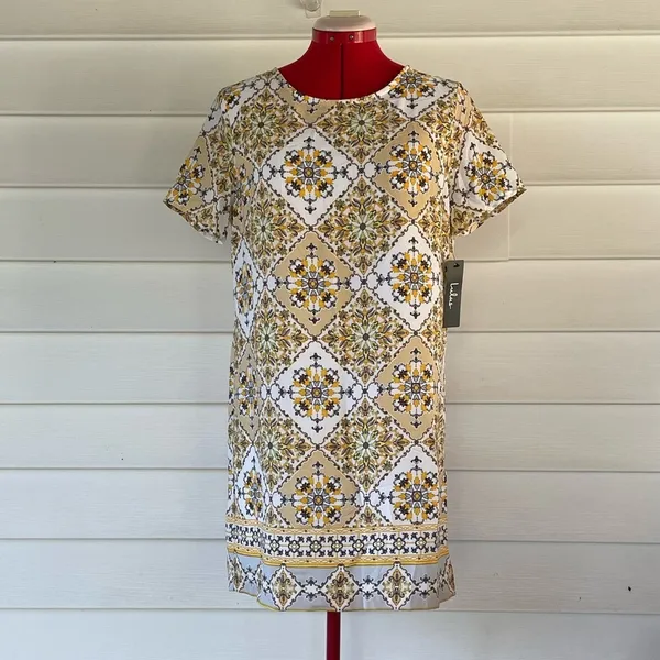 Lulu’s Dandy Lion Medallion Print Shift Dress Sz S - Image 2