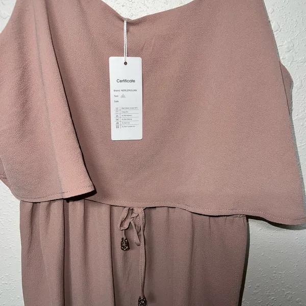 Mauve Spaghetti Strap‎ Sundress for Casual Resort Wear - Image 3