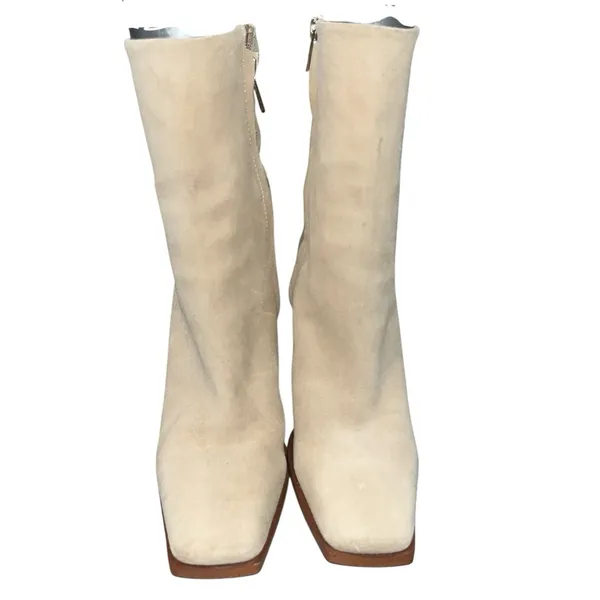 Sam Edelman Tan Suede Ivette Ankle Boots Booties Shoes Size 9.5 - Image 6