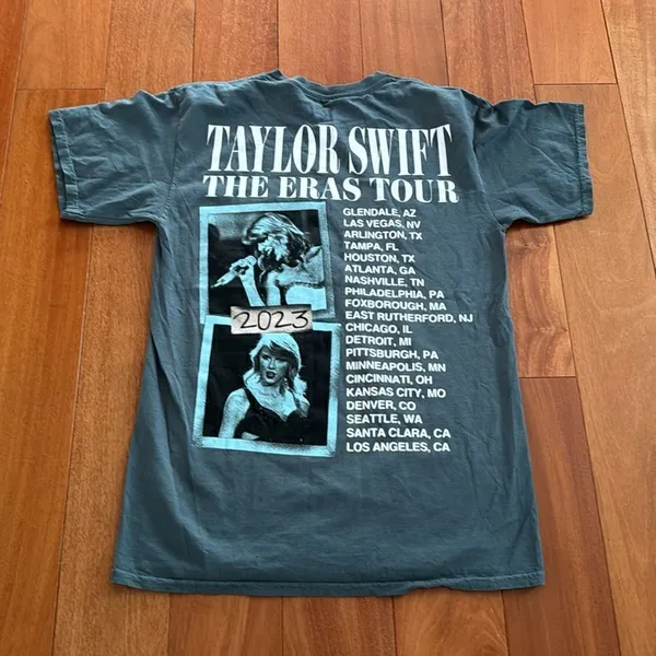 Taylor Swift The Eras Tour T-Shirt Unisex Blue 2023 Concert‎ Dates Medium - Image 4