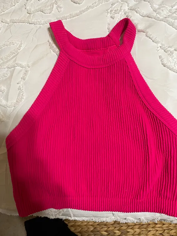 Aerie Cropped Ribbed Tank Top - Image 2
