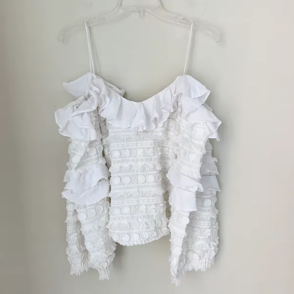 Alexis Damini Cold Shoulder Embroidered Top - Image 3
