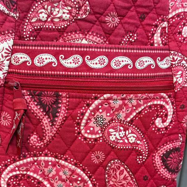 Vera Bradley Red Paisley Crossbody Bag - Image 2