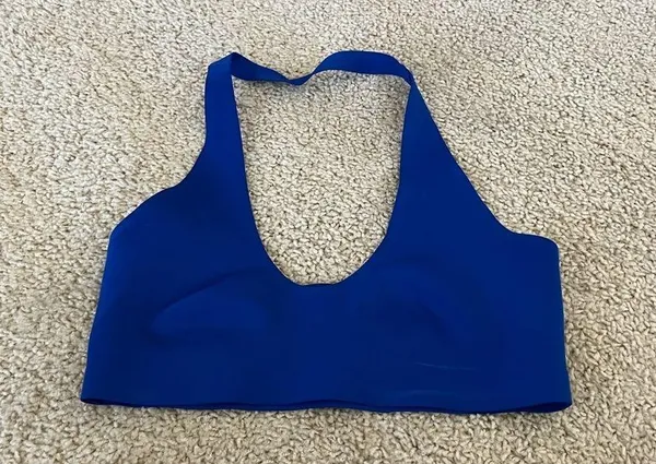 Free People Blue halter bralette never worn - Image 2
