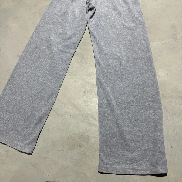 Juicy Couture Women's Gray Knit Jogger Pants Drawstring Pockets Cotton SZ M Y2K - Image 11
