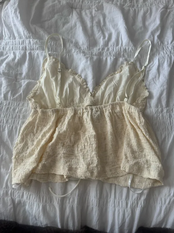 Princess Polly Cream Tank Top - Image 4