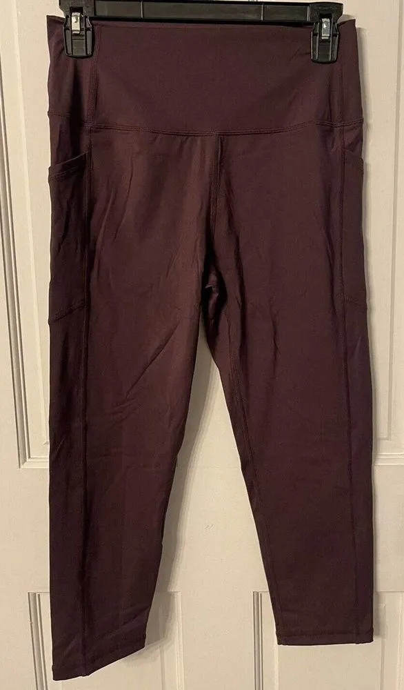 Zyia Active Wine Pocket Brilliant Hi-Rise Capris Size 12 - Image 2