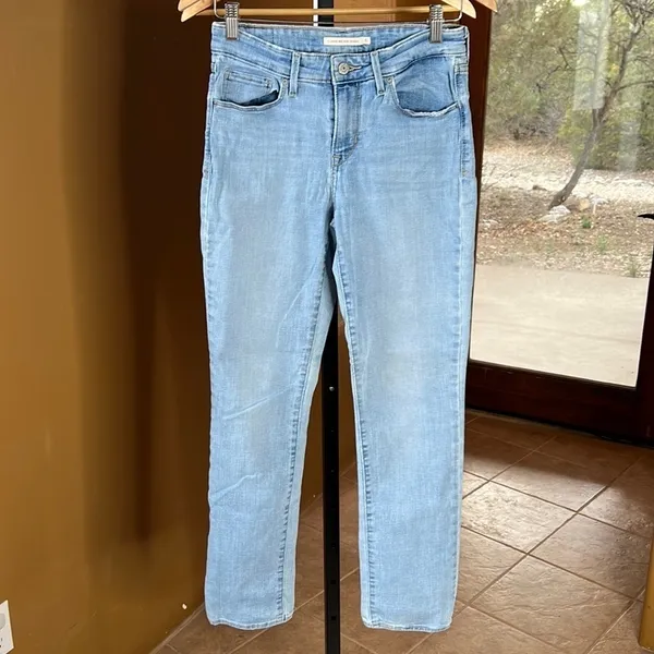 Levi’s Classic Mid Rise Skinny Jeans Light Wash Stretch W28 L30 Size 6 - Image 3