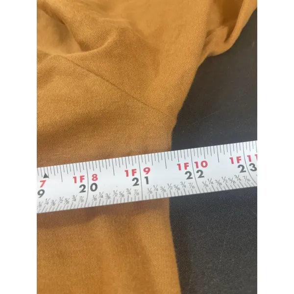 Pact Organic Cotton Henley Tunic Top Women’s L Camel Mustard Long Sleeve - Image 10