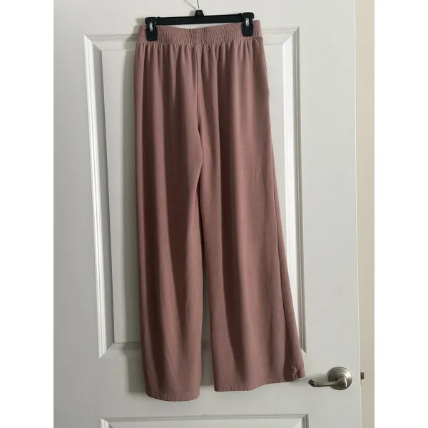 Balance Collection Women's Medium Café Mauve Wide Leg Lounge Pants - Image 3
