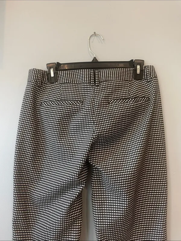 Express Black and White patterned  Stretch Trousers - Image 2