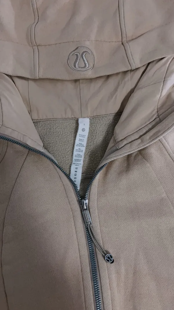 Lululemon Rare Scuba Full Zip Cropped Fitted Hoodie - Image 3