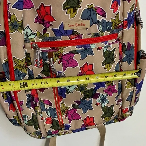 Vera Bradley Lighten Up Small Backpack‎ in the Falling Flowers Neutral pattern - Image 6