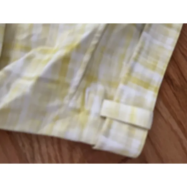 Nike‎ Yellow White Belted Womens Golf Shorts 10  Checkered - Image 7