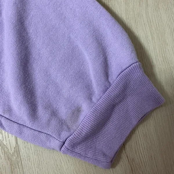 Vintage Lavender Hummingbird Floral Collared Sweatshirt‎ Women's - Image 4